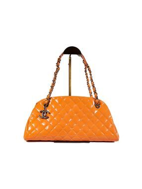 Chanel Patent Kisslock Doctor Bag Orange